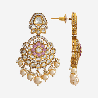 Kundan Polki Necklace Color Green Polish Victorian