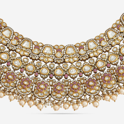 Kundan Polki Necklace Color Green Polish Victorian