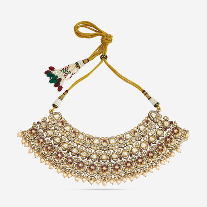 Kundan Polki Necklace Color Green Polish Victorian