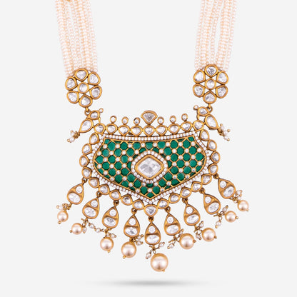 Kundan Polki Necklace Color Green Polish Victorian