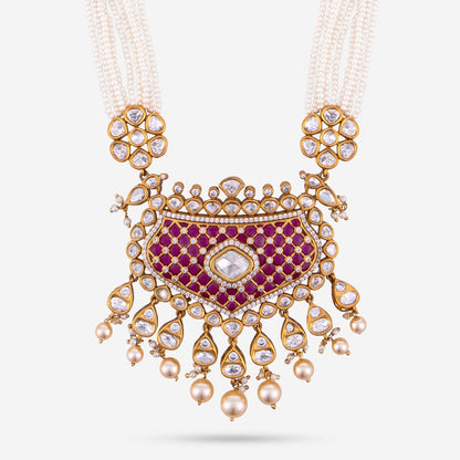 Kundan Polki Necklace Color Green Polish Victorian