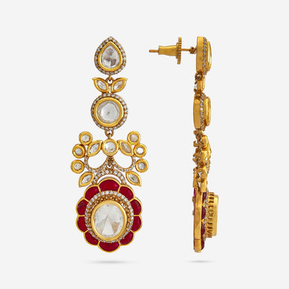 Kundan Polki Necklace Color Green Polish Victorian