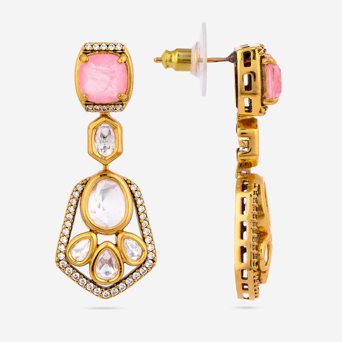 Kundan Polki Necklace Color Green Polish Victorian