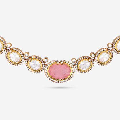 Kundan Polki Necklace Color Green Polish Victorian