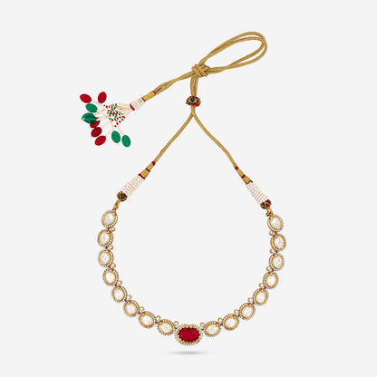 Kundan Polki Necklace Color Green Polish Victorian