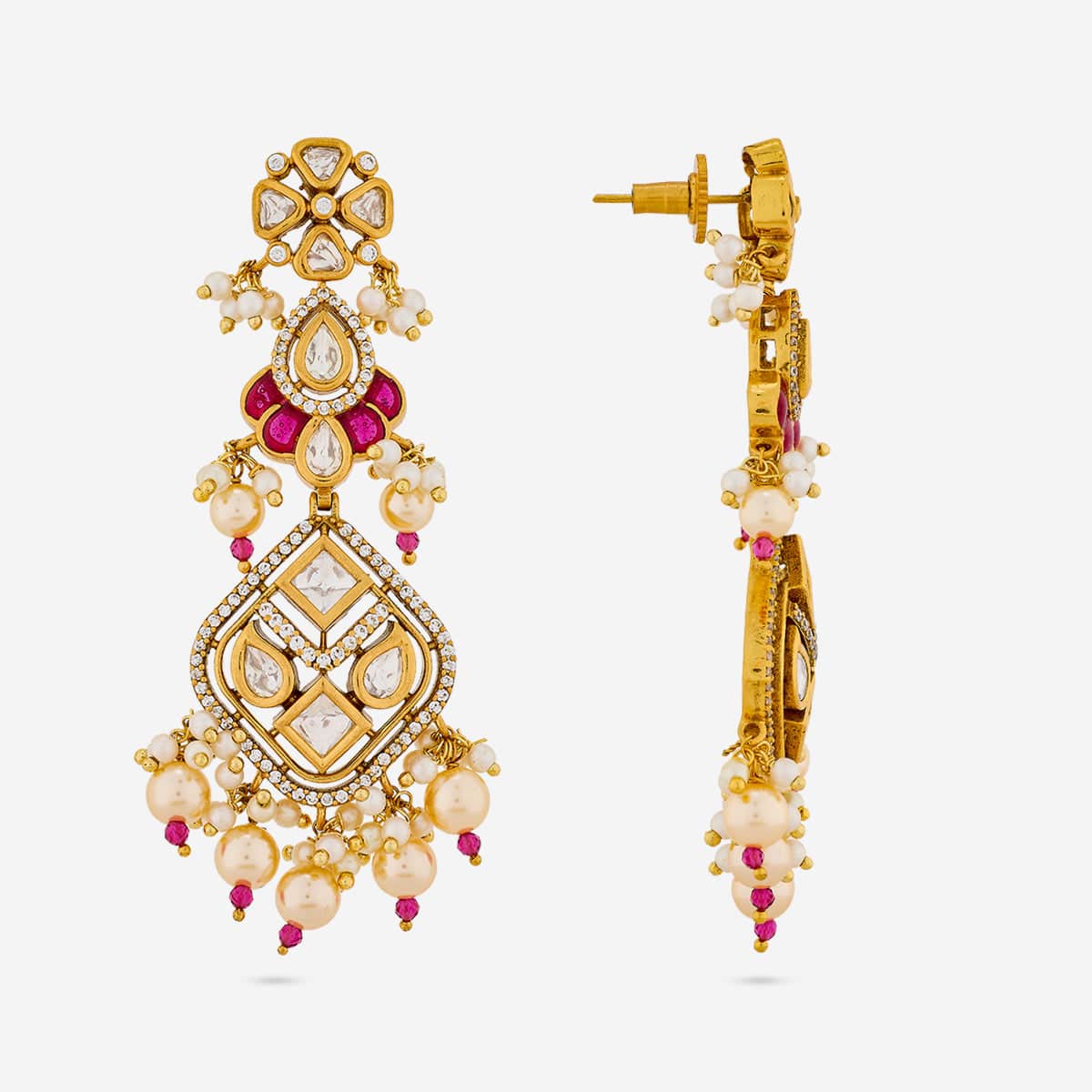 Kundan Polki Necklace Color Green Polish Victorian