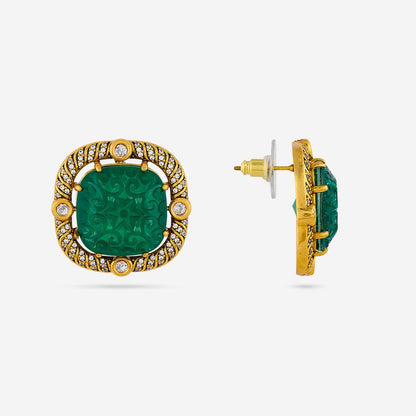 Kundan Polki Necklace Color Green Polish Victorian