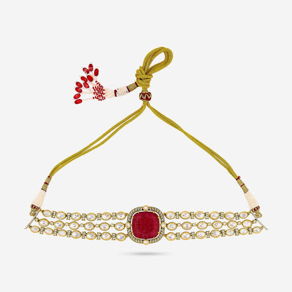 Kundan Polki Necklace Color Green Polish Victorian