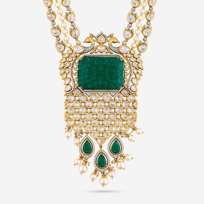 Kundan Polki Necklace Color Green Polish Victorian