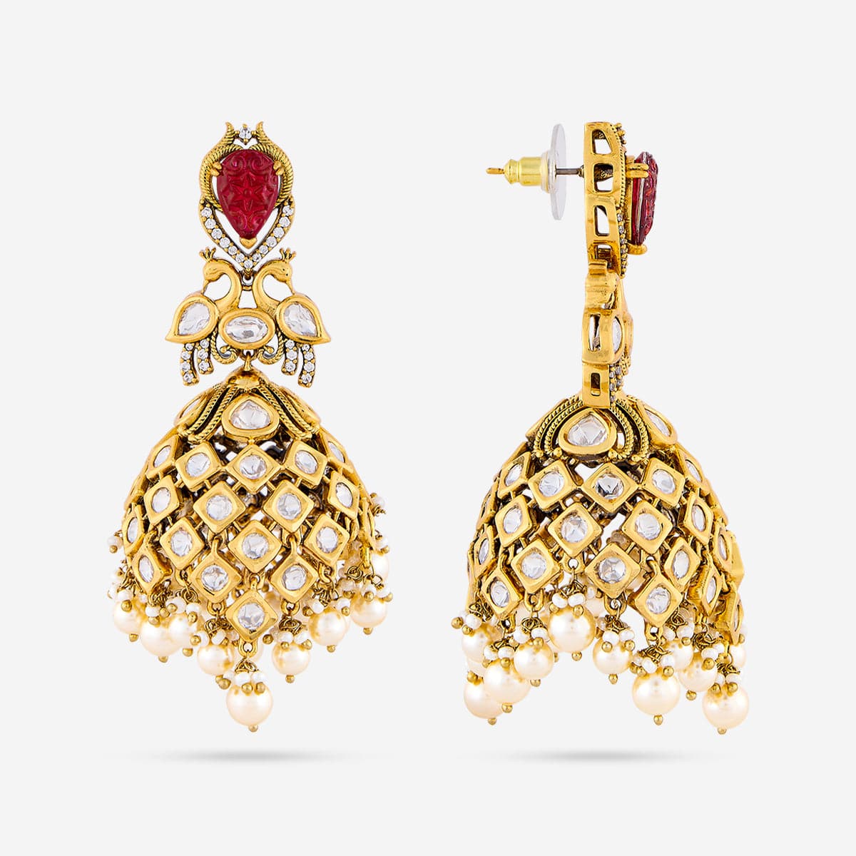 Kundan Polki Necklace Color Green Polish Victorian