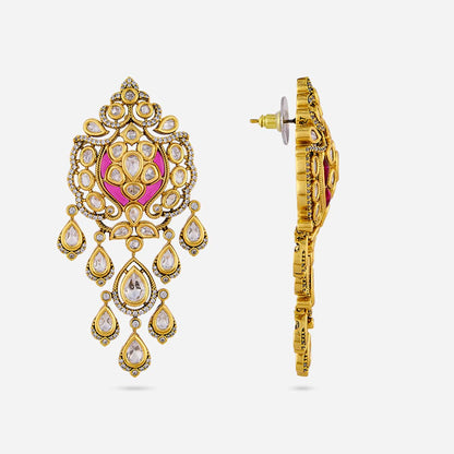 Kundan Polki Necklace Color Green Polish Victorian