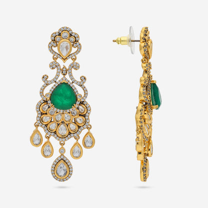 Kundan Polki Necklace Color Green Polish Victorian