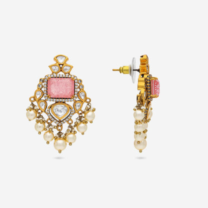 Kundan Polki Necklace Color Green Polish Victorian