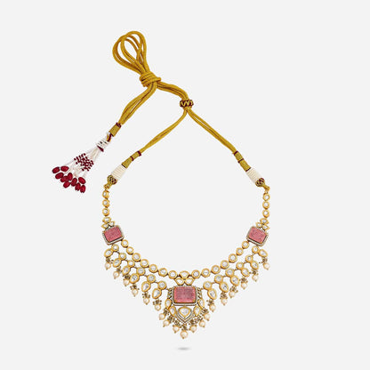 Kundan Polki Necklace Color Green Polish Victorian