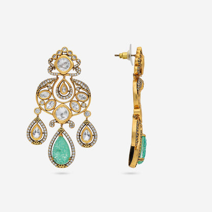 Kundan Polki Necklace Color Mint Polish Victorian