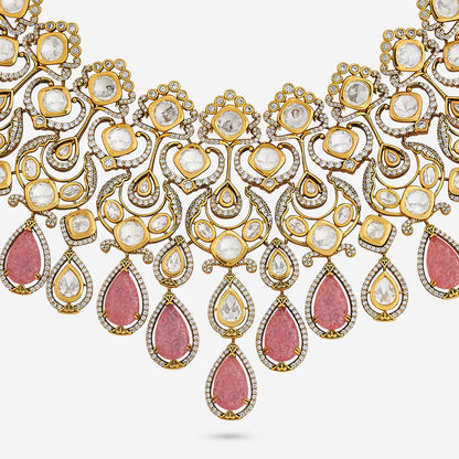 Kundan Polki Necklace Color Mint Polish Victorian