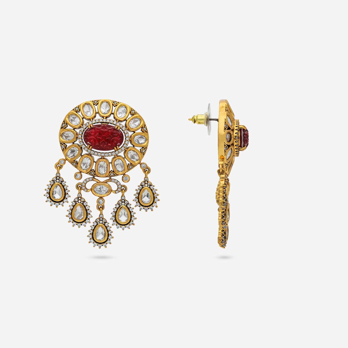 Kundan Polki Necklace Color Mint Polish Victorian