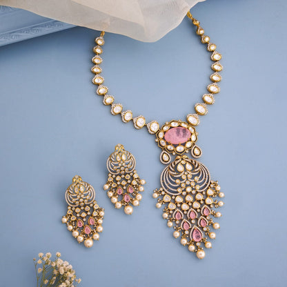 Kundan Polki Necklace Color Mint Polish Victorian