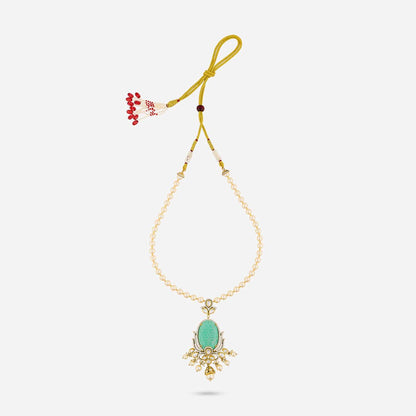 Kundan Polki Necklace Color Mint Polish Victorian