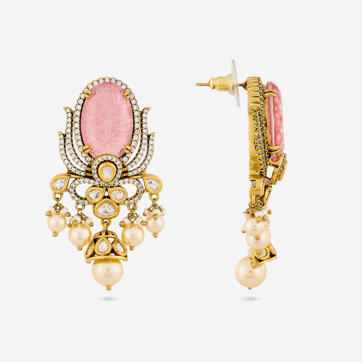 Kundan Polki Necklace Color Mint Polish Victorian