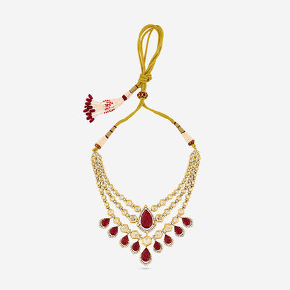 Kundan Polki Necklace Color Green Polish Victorian