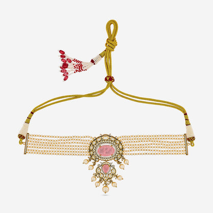 Kundan Polki Necklace Color Green Polish Victorian