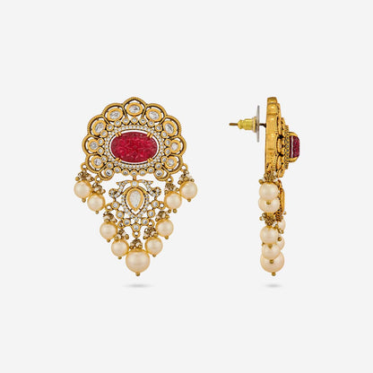 Kundan Polki Necklace Color Green Polish Victorian