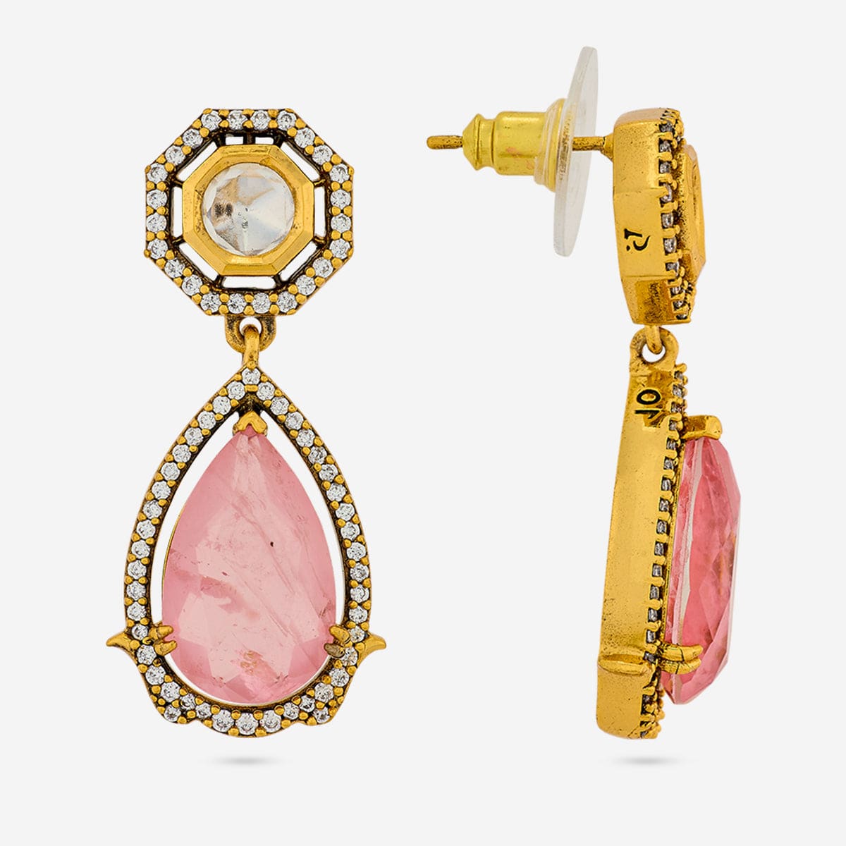 Kundan Polki Necklace Color Green Polish Victorian