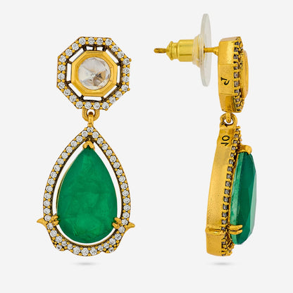 Kundan Polki Necklace Color Green Polish Victorian