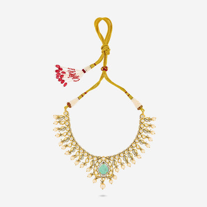 Kundan Polki Necklace Color Mint Polish Victorian
