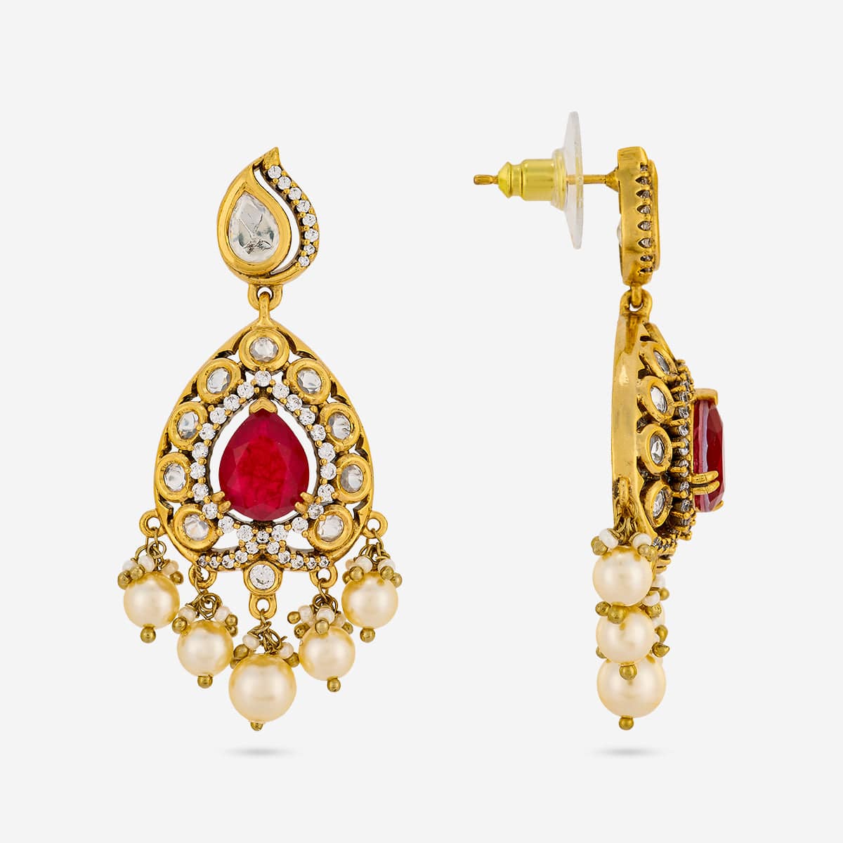 Kundan Polki Necklace Color Mint Polish Victorian