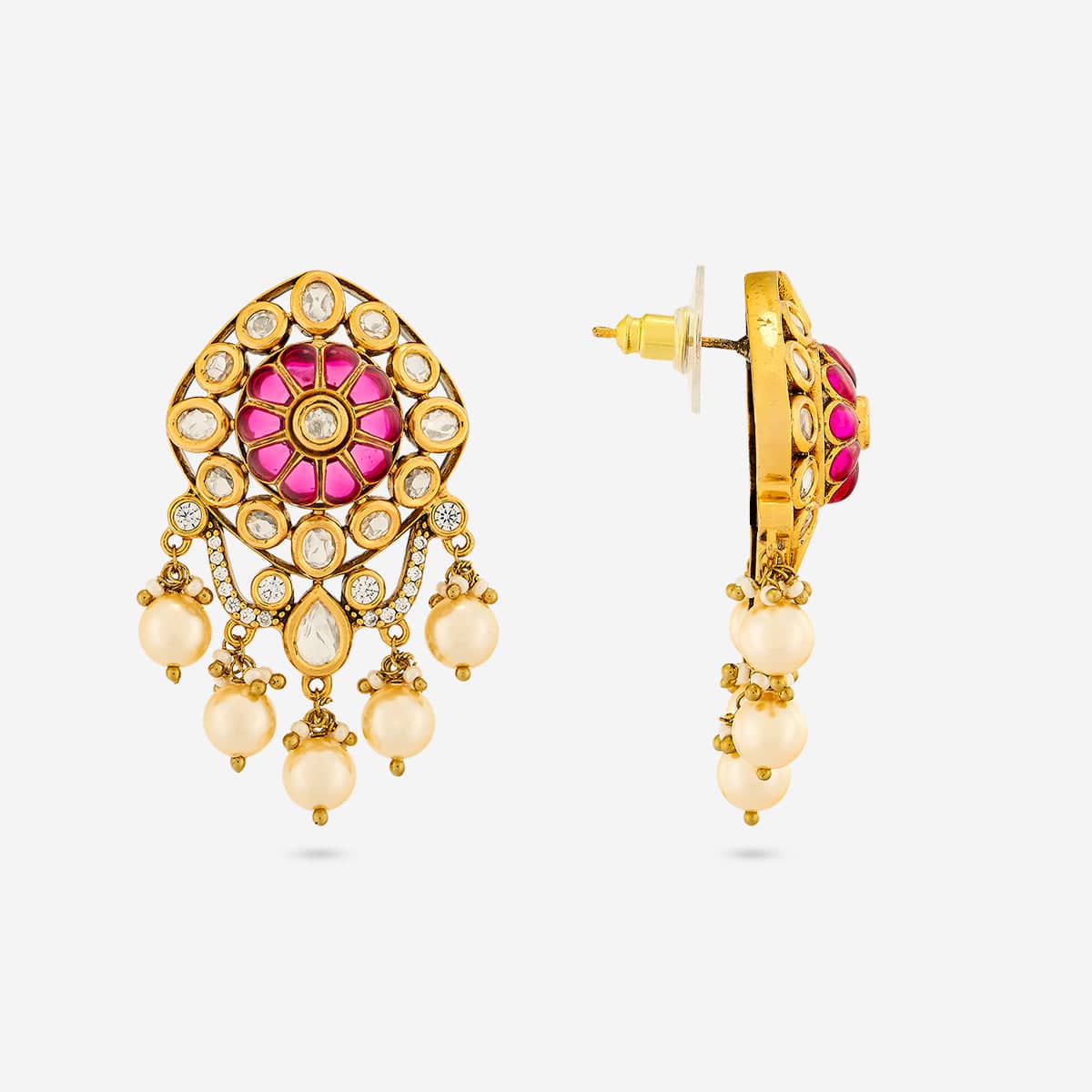 Kundan Polki Necklace Color Green Polish Victorian