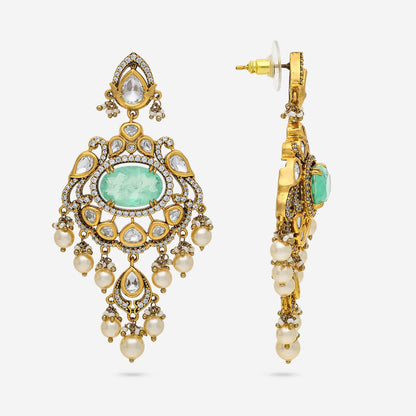 Kundan Polki Necklace Color Mint Polish Victorian