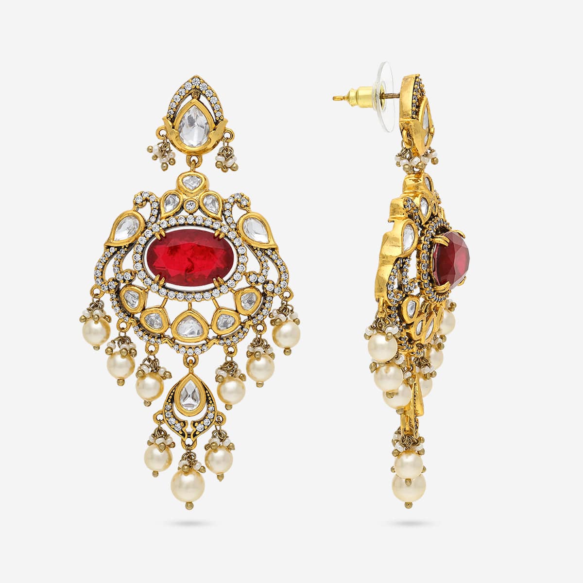 Kundan Polki Necklace Color Mint Polish Victorian