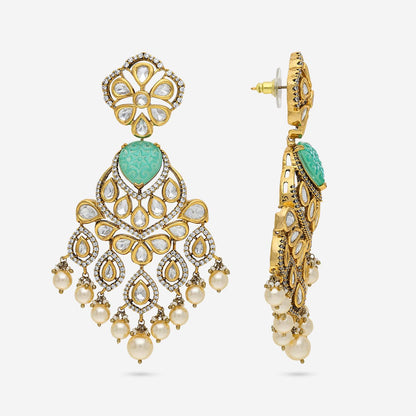 Kundan Polki Necklace Color Mint Polish Victorian