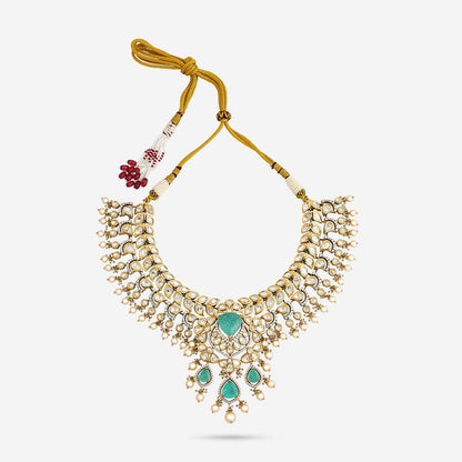 Kundan Polki Necklace Color Mint Polish Victorian