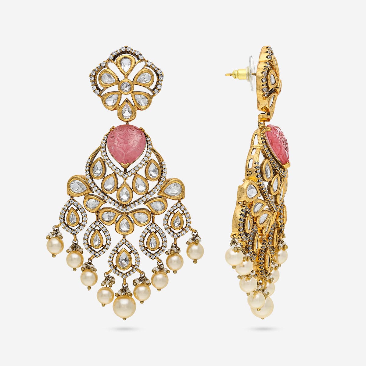 Kundan Polki Necklace Color Mint Polish Victorian