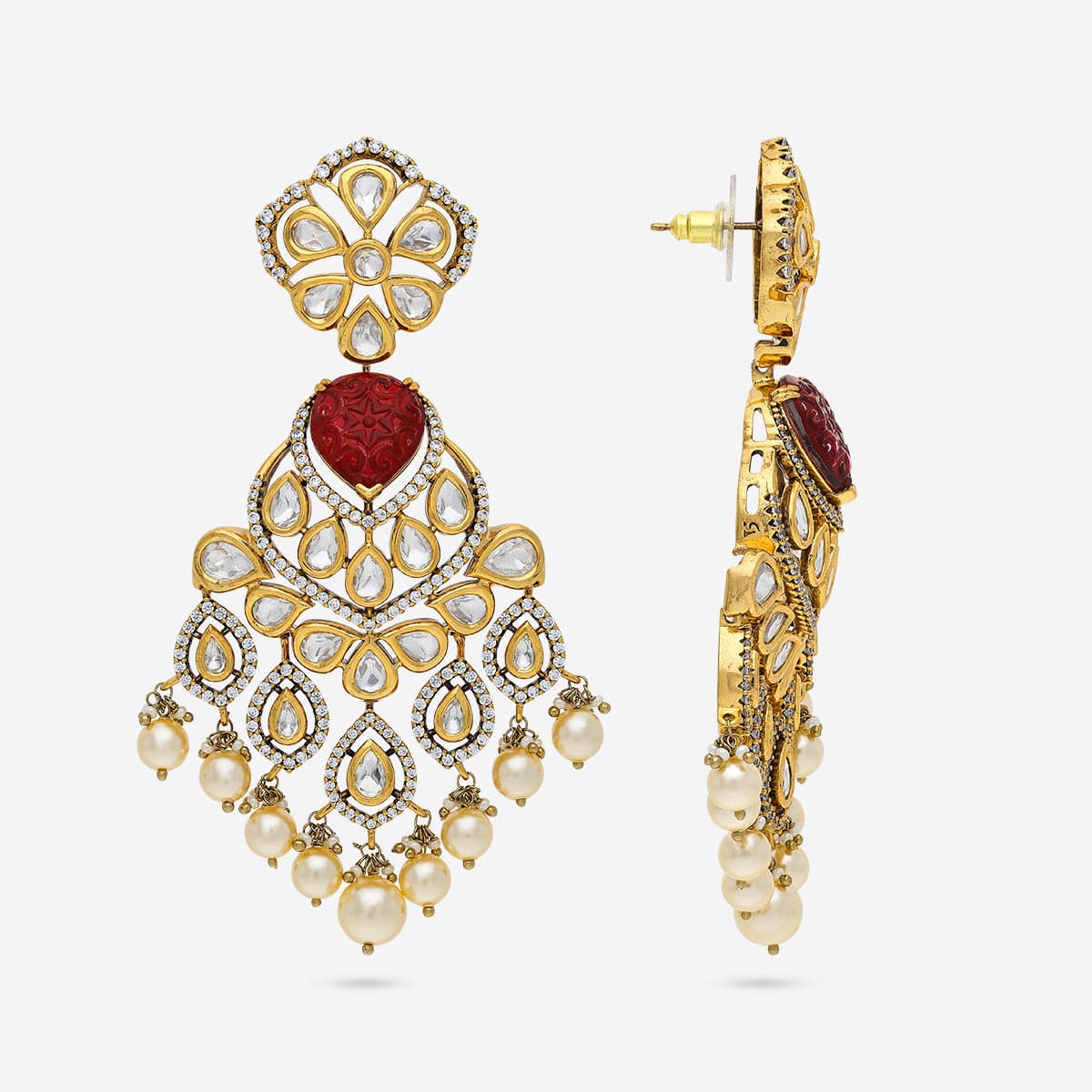 Kundan Polki Necklace Color Mint Polish Victorian