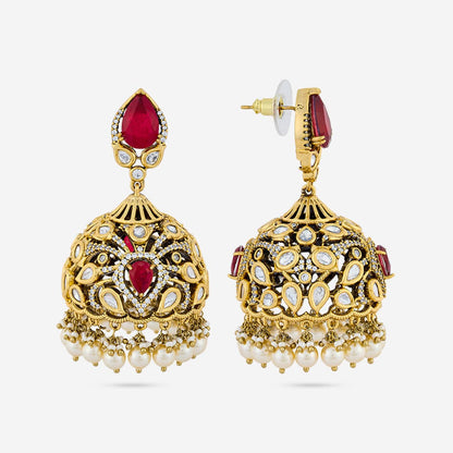 Kundan Polki Necklace Color Green Polish Victorian