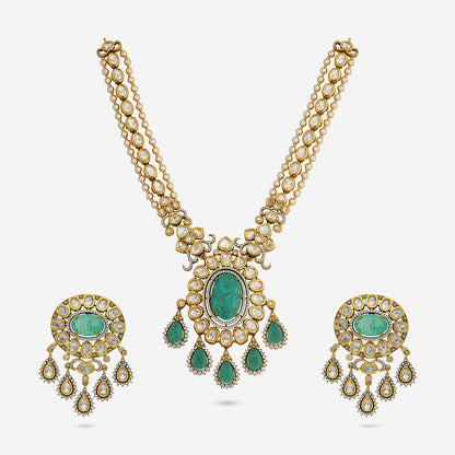 Kundan Polki Necklace Color Mint Polish Victorian