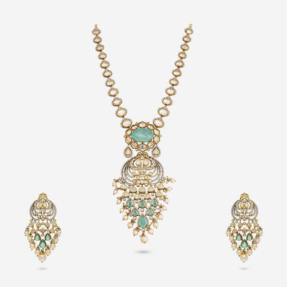 Kundan Polki Necklace Color Mint Polish Victorian