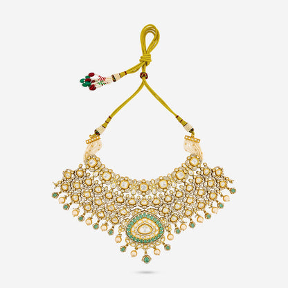 Kundan Polki Necklace Color Mint Polish Victorian