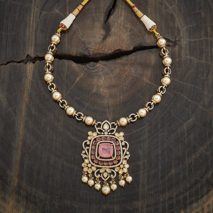 Kundan Polki Necklace Color Green Polish Victorian