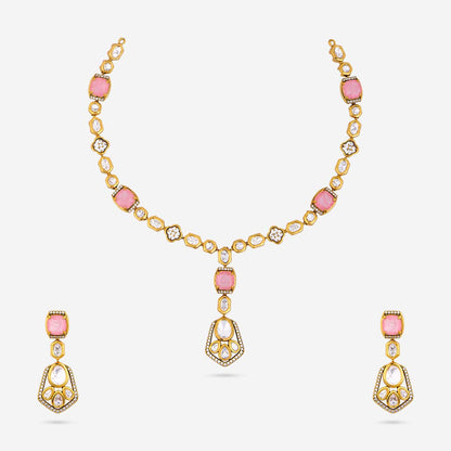 Kundan Polki Necklace Color Green Polish Victorian