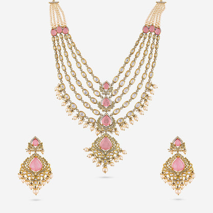 Kundan Polki Necklace Color Green Polish Victorian
