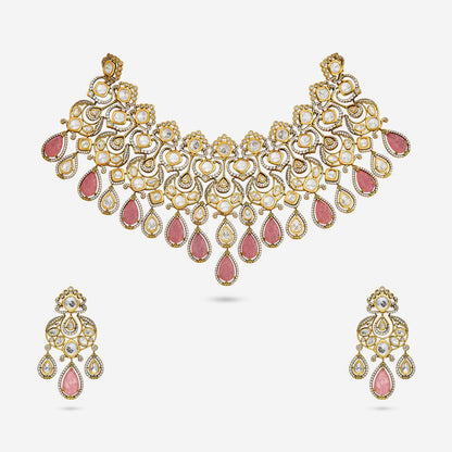 Kundan Polki Necklace Color Mint Polish Victorian