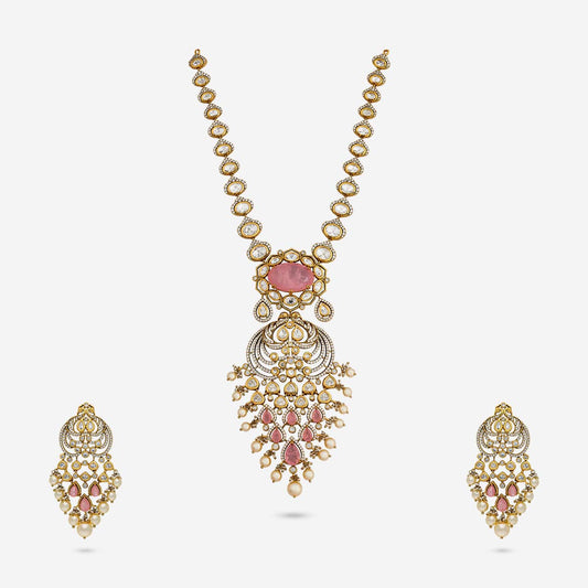 Kundan Polki Necklace Color Mint Polish Victorian