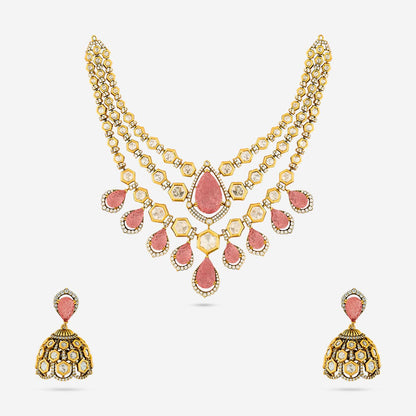 Kundan Polki Necklace Color Green Polish Victorian