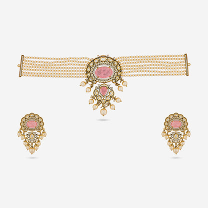 Kundan Polki Necklace Color Green Polish Victorian