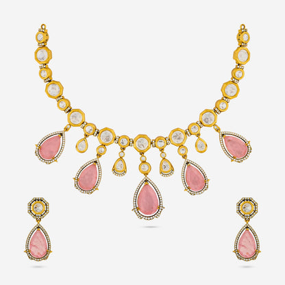 Kundan Polki Necklace Color Green Polish Victorian